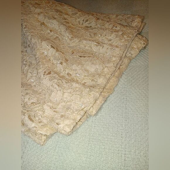 Aspeed Design Lace and Jewel / Rhinestone Champagne Formal Dress - Picture 14 of 16